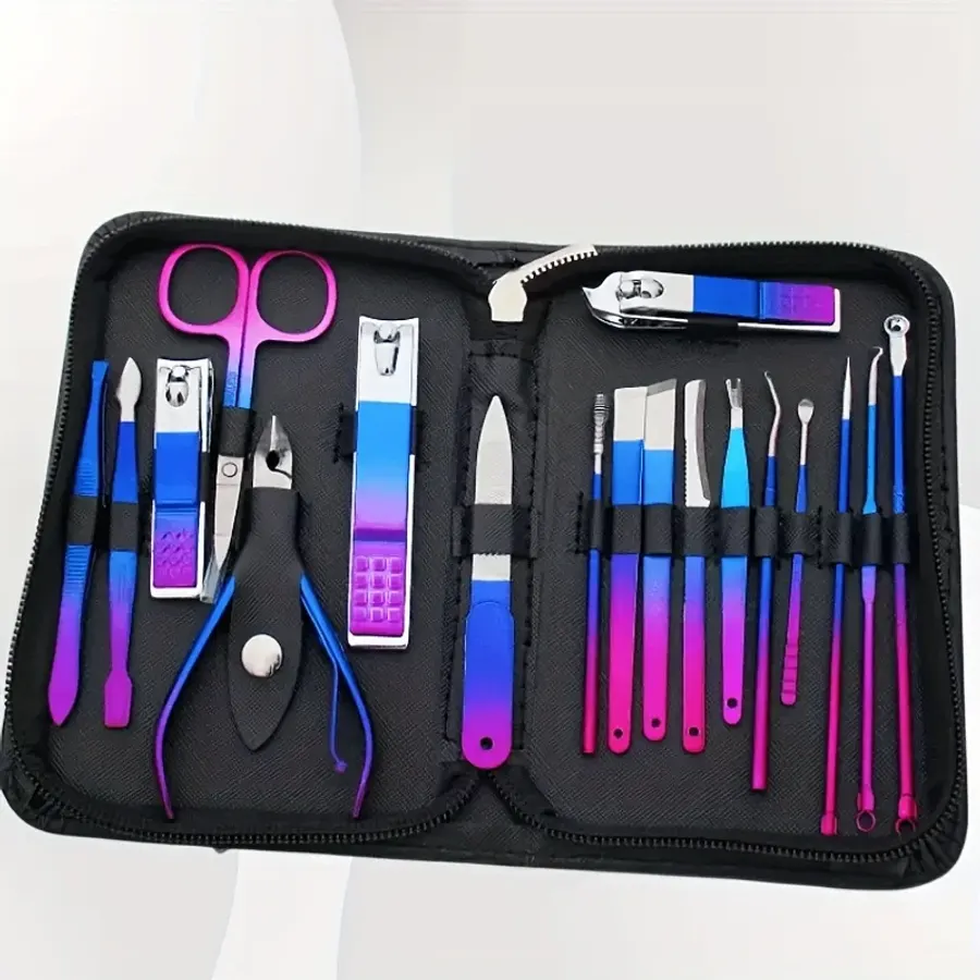 Stainless Steel Pedicure Manicure & Pedicure Set — 18 Pieces