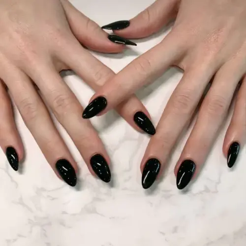 Almond Black Press-On Nail Set