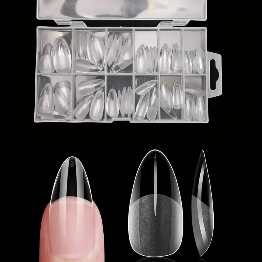 Almond Full-Cover Soft Gel Tips — 120 Pieces