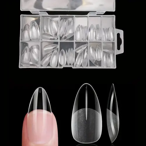 Almond Full-Cover Soft Gel Tips — 120 Pieces