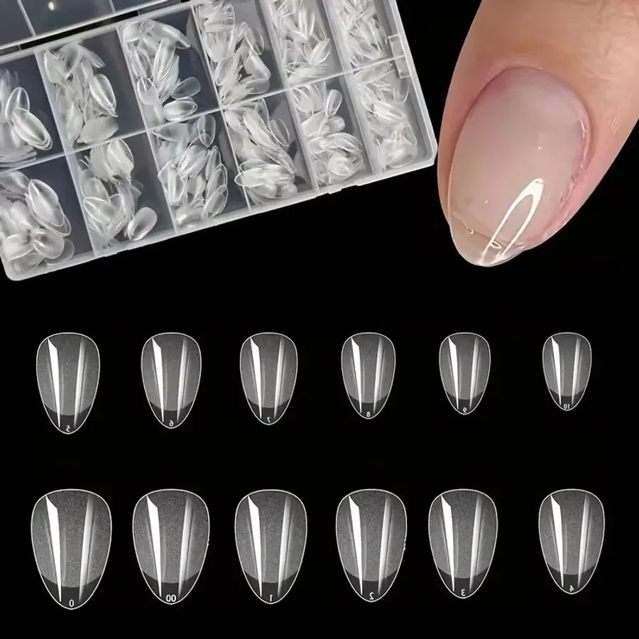 Almond Matte Full-Cover Soft Gel Tips — 600 Pieces