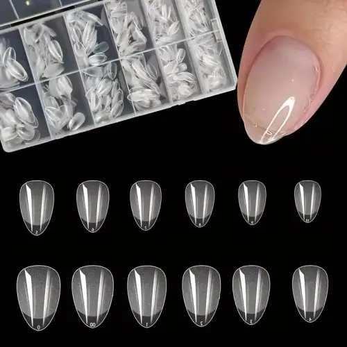 Almond Matte Full-Cover Soft Gel Tips — 600 Pieces
