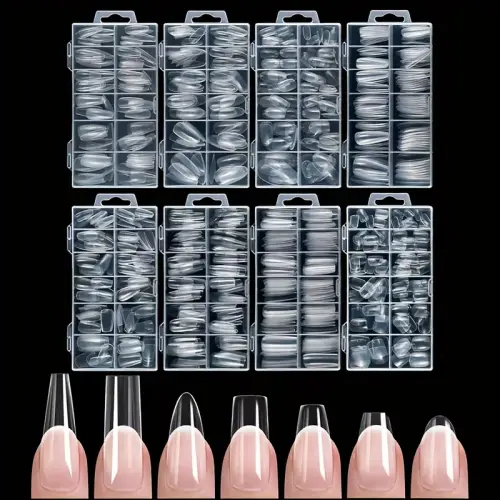 Coffin Clear Press-On Nail Set — 120 Pieces