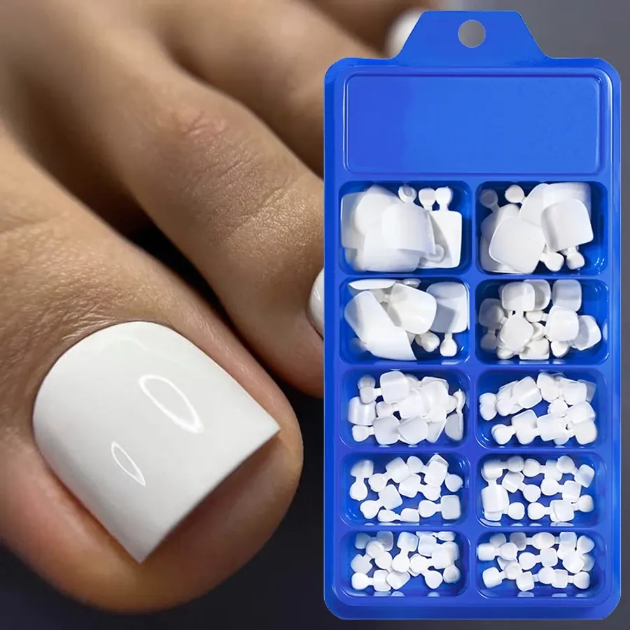 Square Full-Cover Soft Gel Tips — 100 Pieces