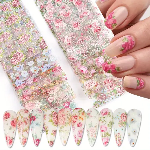 Summer Nail Art Transfers — 10 Pieces