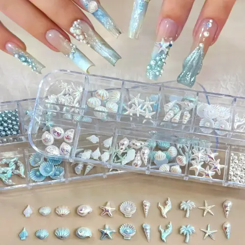 Winter Nail Charms & Rhinestones